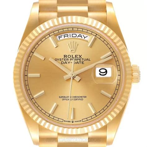 yellow gold presidential rolex replica